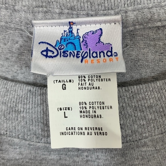 Disney Parks Vintage Disneyland 50 Resort The Happiest Place On Earth Gray TEE - Picture 3 of 10